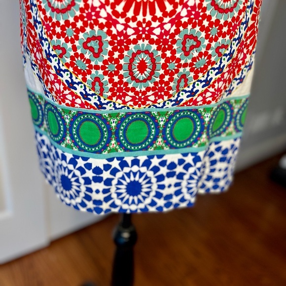 London Times Multi Colored Sheath Mini Dress Halter Neckline, Size 4 - Picture 12 of 15